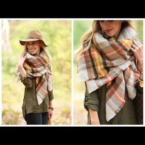 Zara Plaid Tartan Blanket Scarf